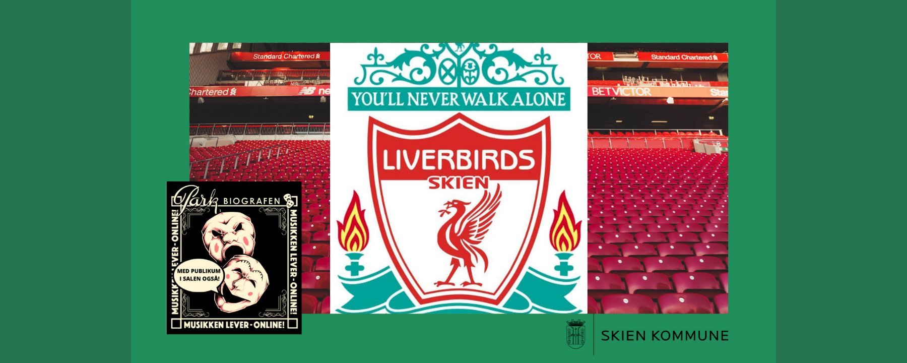 Prosjektbilde for Liverbirds Skien-livekombo fotballkveld på Parkbiografen