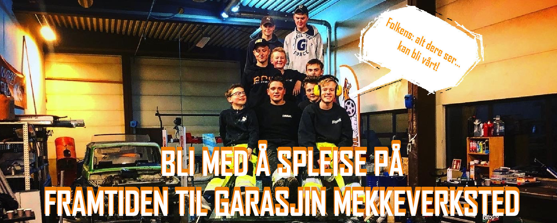 Prosjektbilde for Støtt Garasjin Mekkeverkstad sin egenkapital-spleis