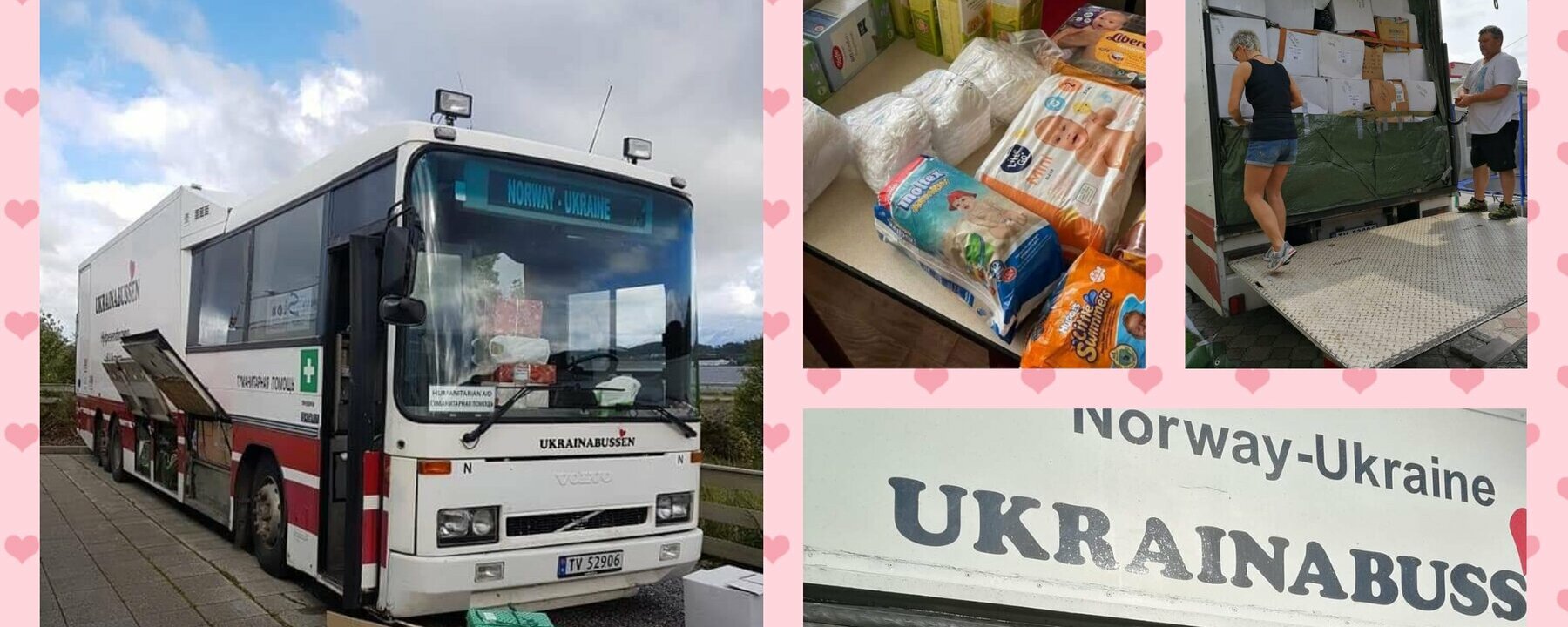 Prosjektbilde for BLI MED Å FYLL OPP UKRAINABUSSEN MED MAT OG BLEIER. 