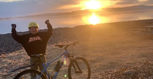 Prosjektbilde for Dysleksi fører til sykkeltur rundt Mjøsa for 12-åring.