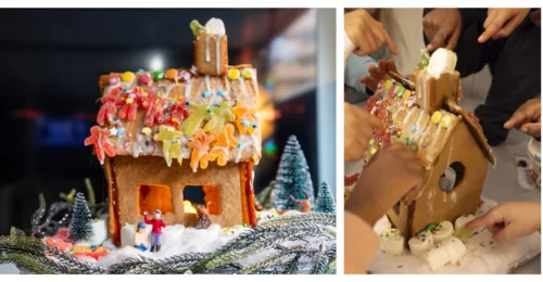 Prosjektbilde for Årets viktigste salg er her! Unikt pepperkakehus laget av 5-åringer. Inntektene går til Redd Barna. 