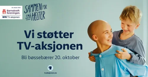 Prosjektbilde for Gausel bydelshus sin digitale bøsse til NRK TV-aksjonen Barnekreftforeningen 2024