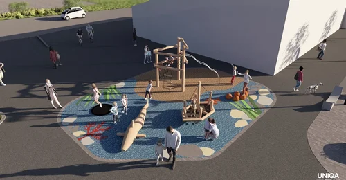 Prosjektbilde for Bli med og skap liv i sentrum - lekeplass på Melbu torg