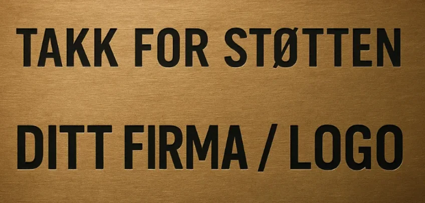 Firmalogo på veggen