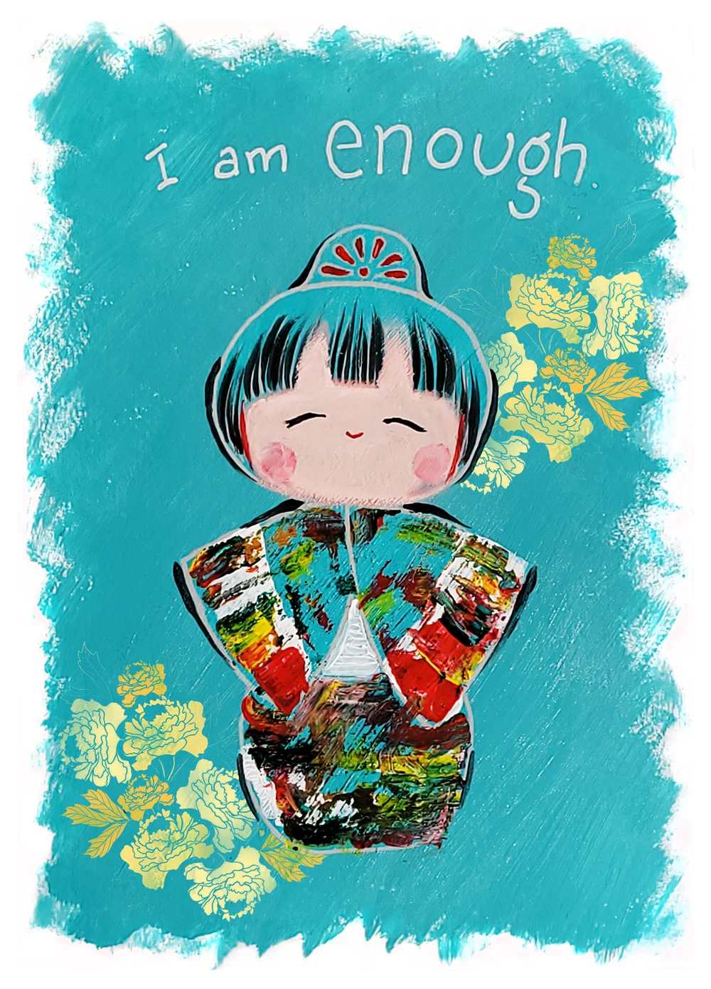 Kunsttrykk "I Am Enough", signert, frakt inkludert