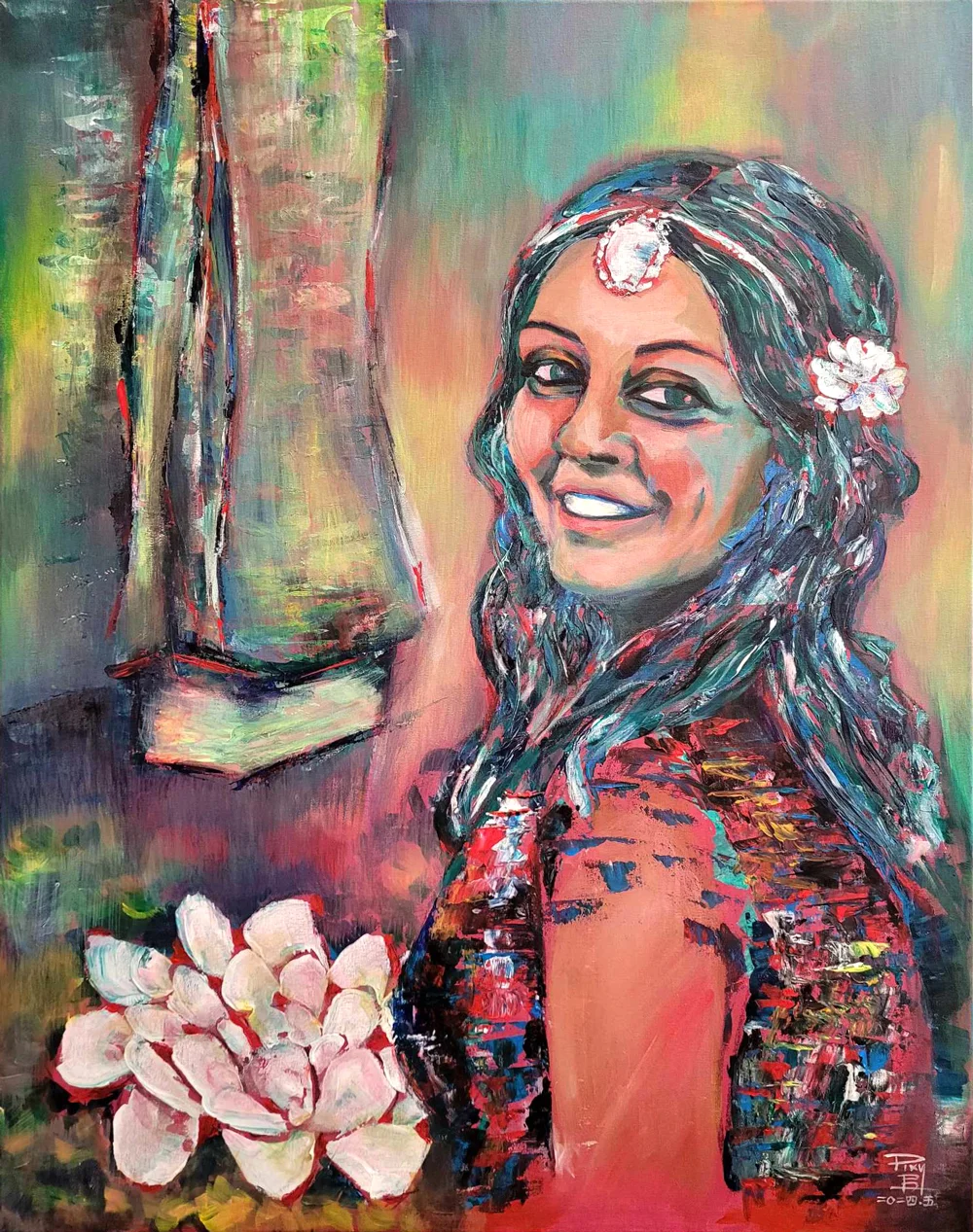 Håndmalt Portrett på akryl papir (A4), fra ditt foto