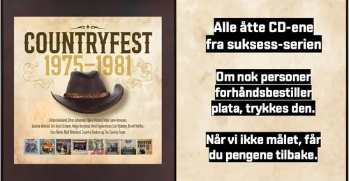 Prosjektbilde for C+C Boks: COUNTRYFEST 1976-1981