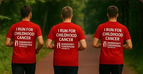 Prosjektbilde for Vi løper for en viktig sak, bli med å støtt Barnekreftforeningen Trøndelag!❤️ 🎗️ 