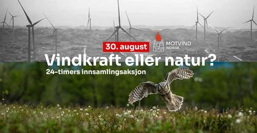 Prosjektbilde for 24-timers innsamlingsaksjon - Vi gir Stortinget Motvind den 30 august