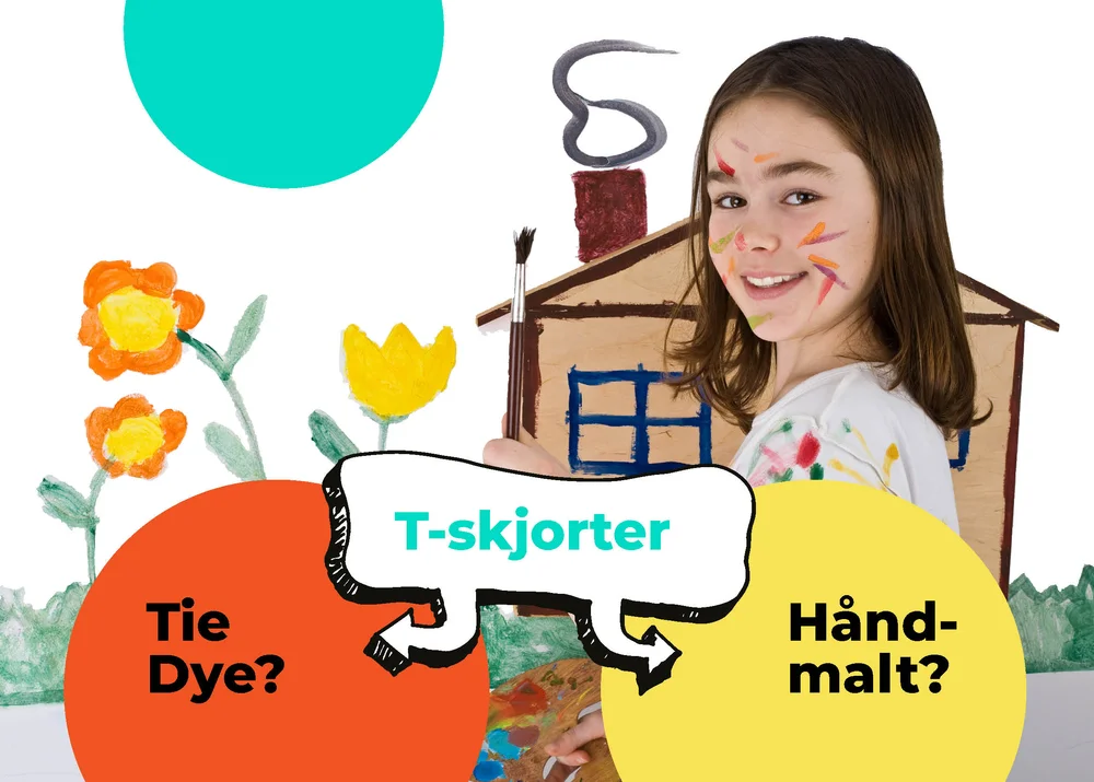 TieDye eller håndmalt T-skjorte (av barna)