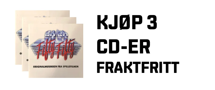 Kjøp 3 CD-er, få dem i posten fraktfritt