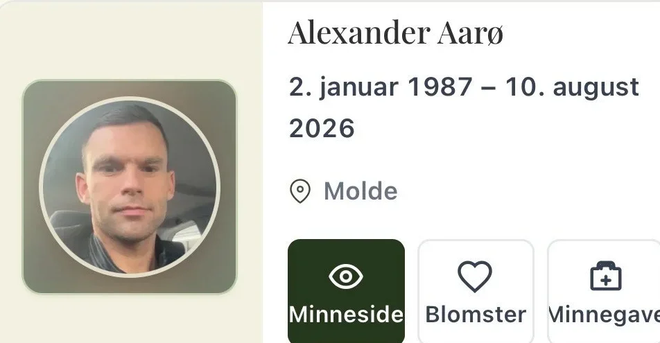 Anita Aarø' eneste sønns  bråe bortgang 
