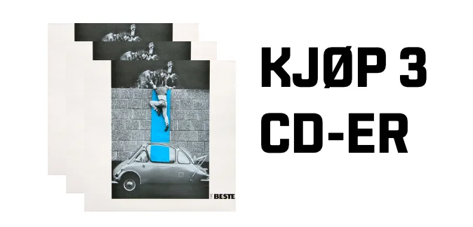 Kjøp 3 CD-er, få dem i posten fraktfritt