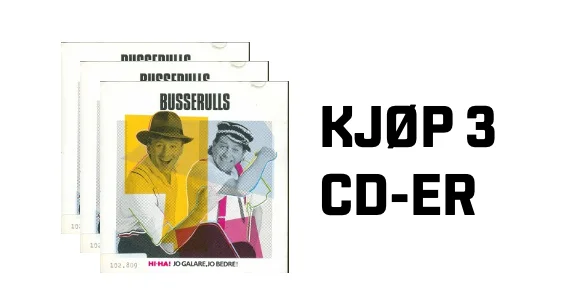 Kjøp 3 CD-er, få dem i posten fraktfritt